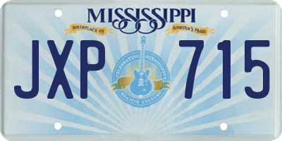 MS license plate JXP715