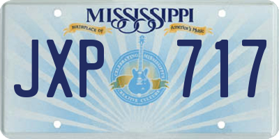 MS license plate JXP717