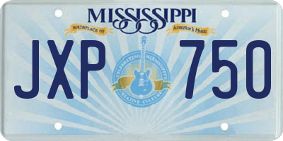 MS license plate JXP750