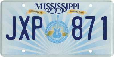 MS license plate JXP871