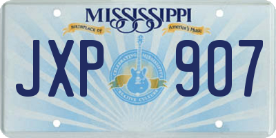 MS license plate JXP907