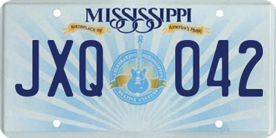 MS license plate JXQ042