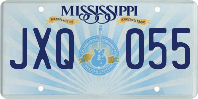 MS license plate JXQ055