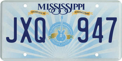 MS license plate JXQ947