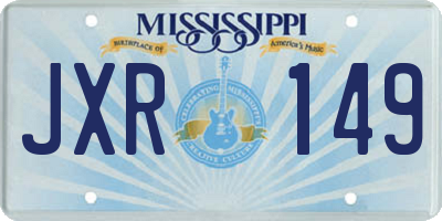 MS license plate JXR149