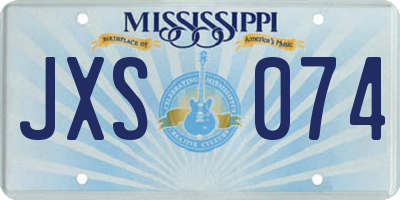 MS license plate JXS074