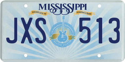 MS license plate JXS513