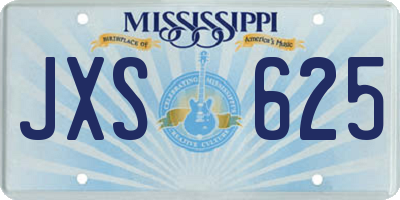 MS license plate JXS625