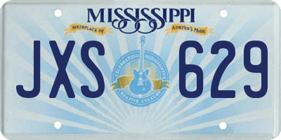 MS license plate JXS629