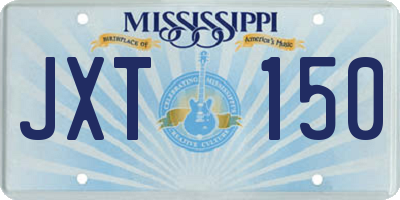 MS license plate JXT150