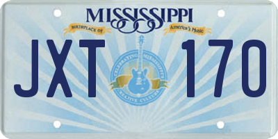 MS license plate JXT170