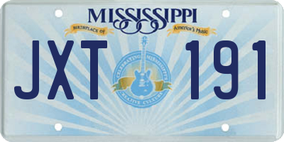 MS license plate JXT191