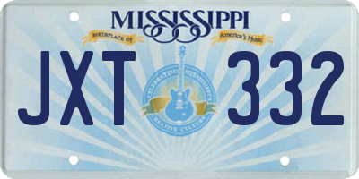 MS license plate JXT332