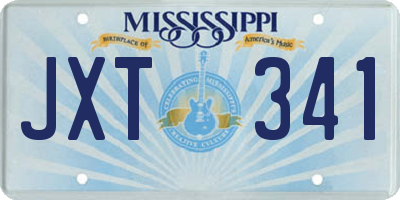 MS license plate JXT341