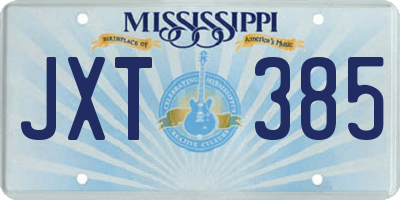 MS license plate JXT385