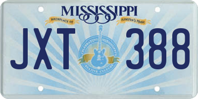 MS license plate JXT388