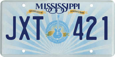 MS license plate JXT421
