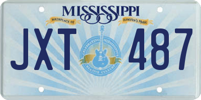 MS license plate JXT487