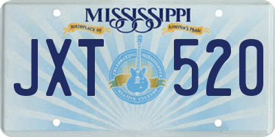 MS license plate JXT520