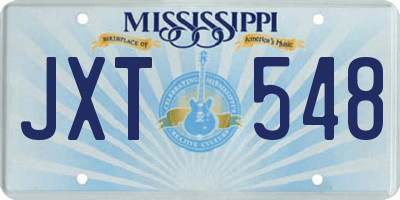 MS license plate JXT548