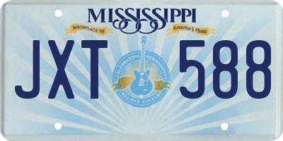 MS license plate JXT588