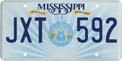 MS license plate JXT592