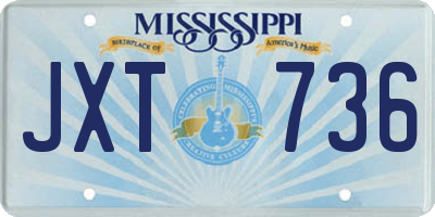 MS license plate JXT736