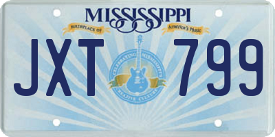MS license plate JXT799