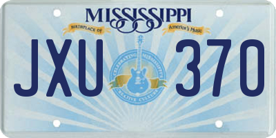 MS license plate JXU370