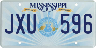 MS license plate JXU596