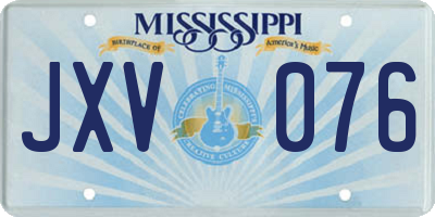 MS license plate JXV076