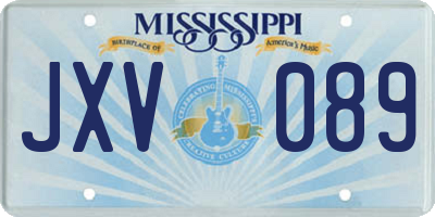 MS license plate JXV089