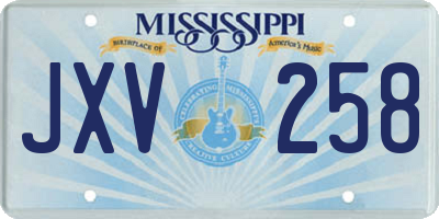 MS license plate JXV258
