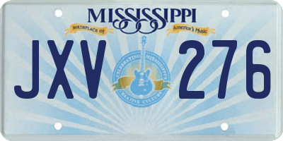 MS license plate JXV276