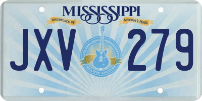MS license plate JXV279