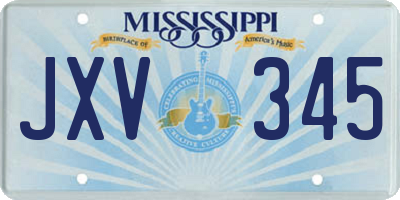 MS license plate JXV345