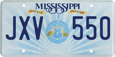 MS license plate JXV550