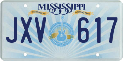 MS license plate JXV617