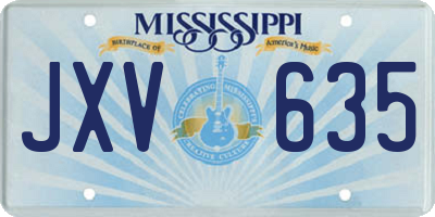 MS license plate JXV635