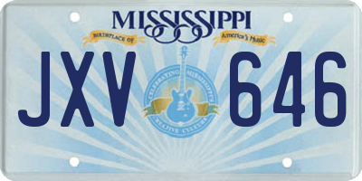 MS license plate JXV646