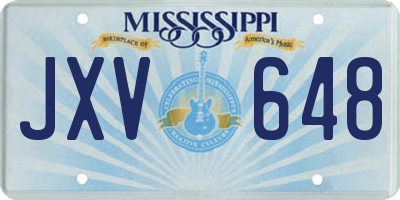 MS license plate JXV648