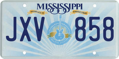 MS license plate JXV858