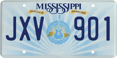 MS license plate JXV901