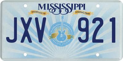 MS license plate JXV921