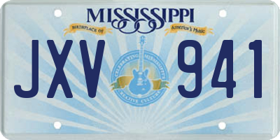 MS license plate JXV941