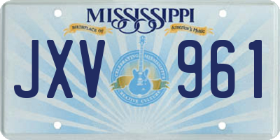 MS license plate JXV961