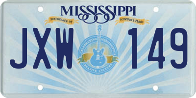 MS license plate JXW149