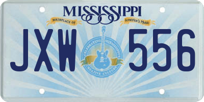 MS license plate JXW556
