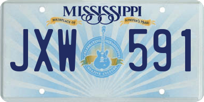 MS license plate JXW591