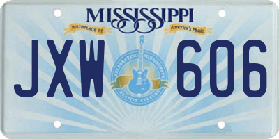 MS license plate JXW606